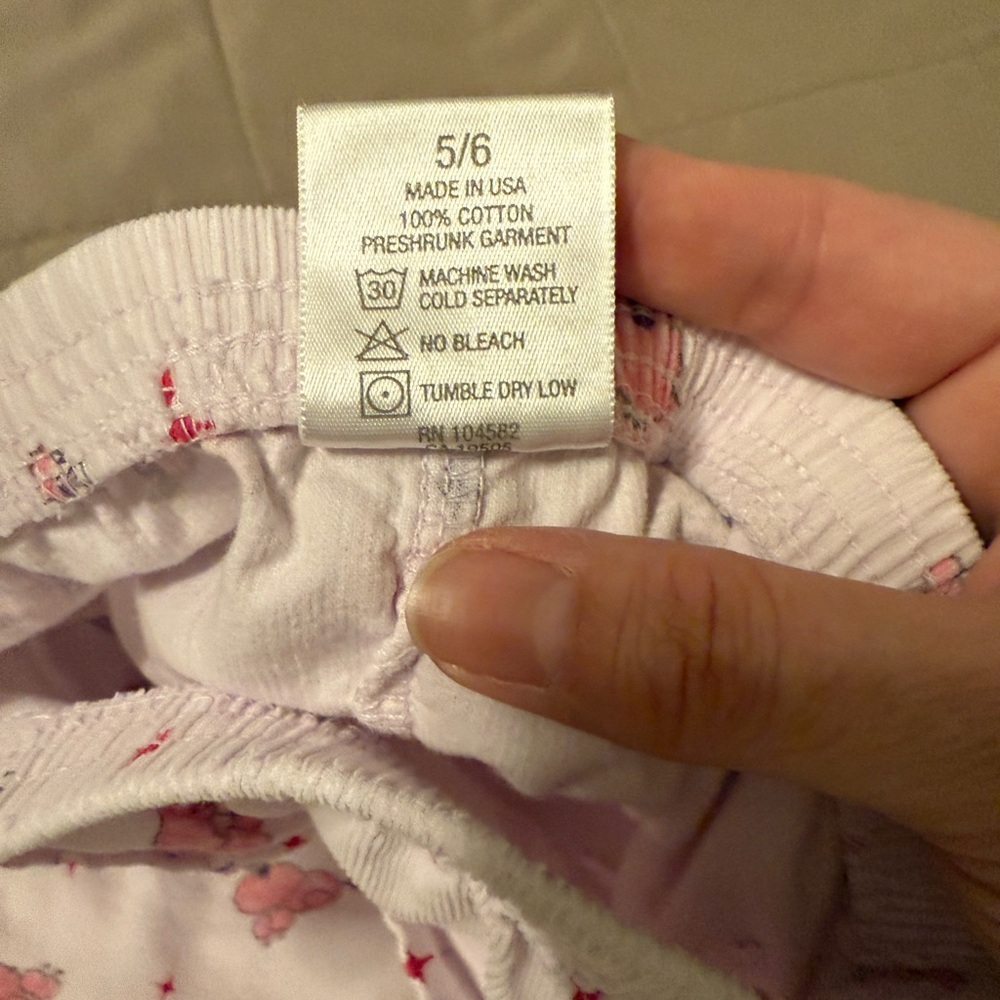 Painting Red Rhinos girls flared corduroy pants with poodle print. Size 5/6 EUC - Picture 3 of 4